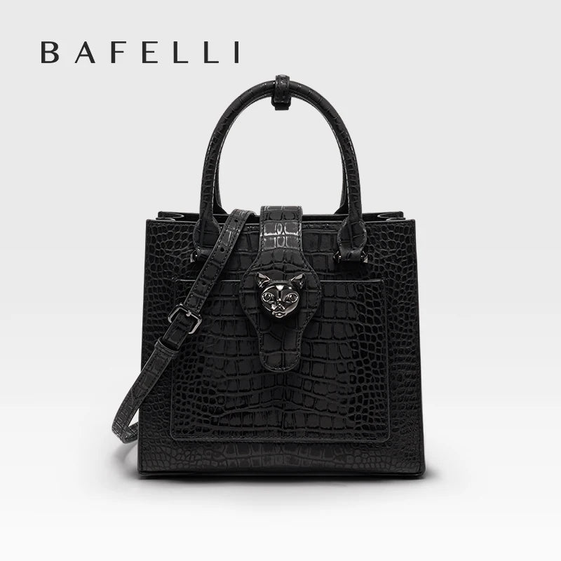 NEW WOMEN'S HANDBAGS BUSINESS LADY GENUINE LEATHER ORIGINAL LUXURY BRAND DESIGNER OFFICE FEMALE BAGS CROSSBODY CAT PURSE
