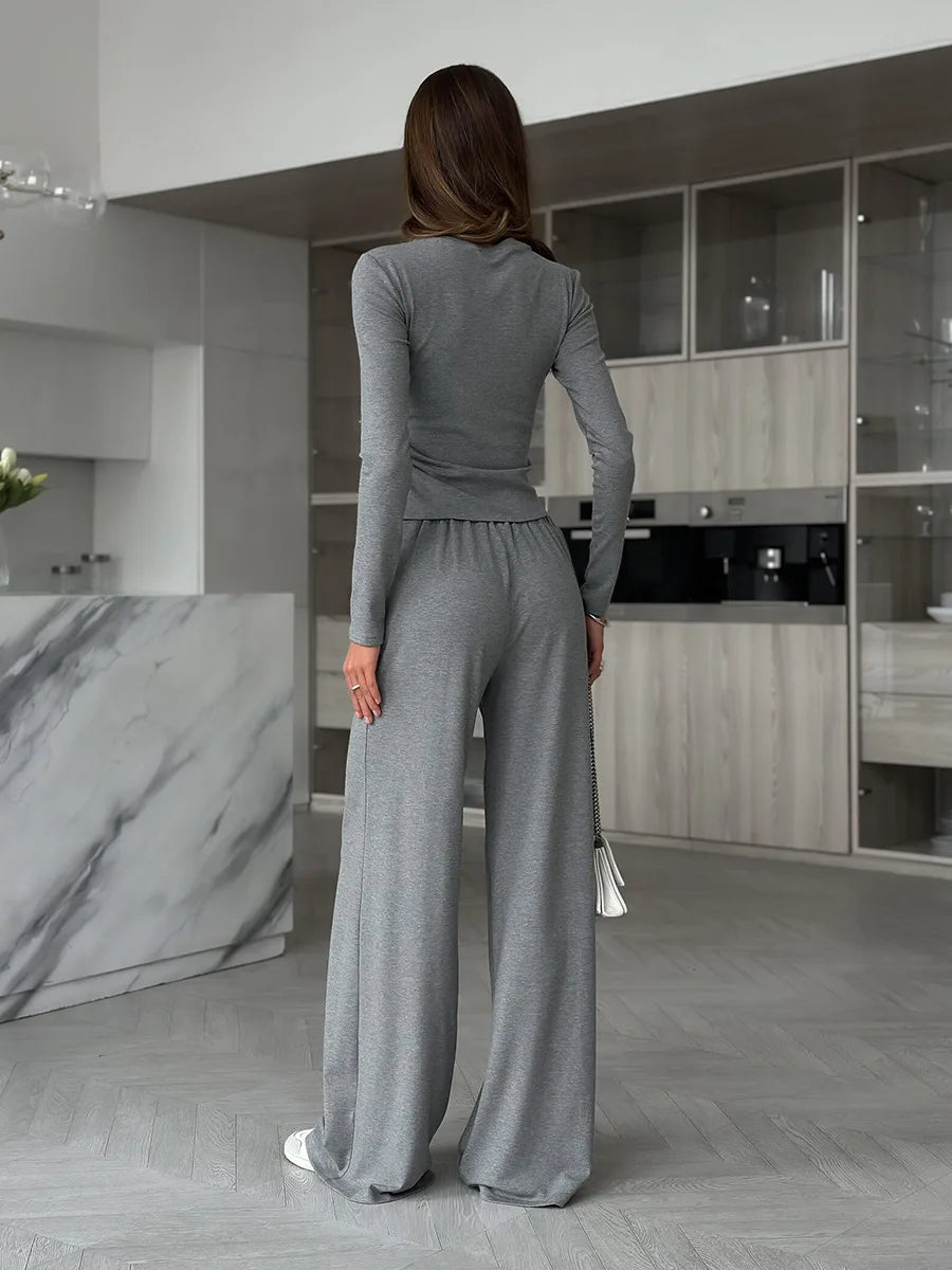 Muzuleva Long Sleeved Long Pants Pajama Set Spring New Comfortable Loose Home Clothes Women's casual Wear Two Piece Pajamas