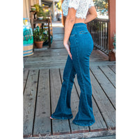 TD Play It Flare Highwaisted Denim Pants Bootcut Straight Style with Wide Leg Print Size XL Loose Fit and Breathable