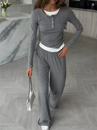 Muzuleva Long Sleeved Long Pants Pajama Set Spring New Comfortable Loose Home Clothes Women's casual Wear Two Piece Pajamas