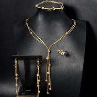Diana baby Fashion jewelry Dubai 14k Gold Plated Ball Wedding Bride jewelry Sets For Women Necklace Pendant Flower Bracelets