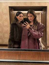 Lace Up Retro Leather Longtrench Coat Women's Fashion Burgundy Lapel Loose Outerwear 2025 New Fall Daily Commute Street Coats