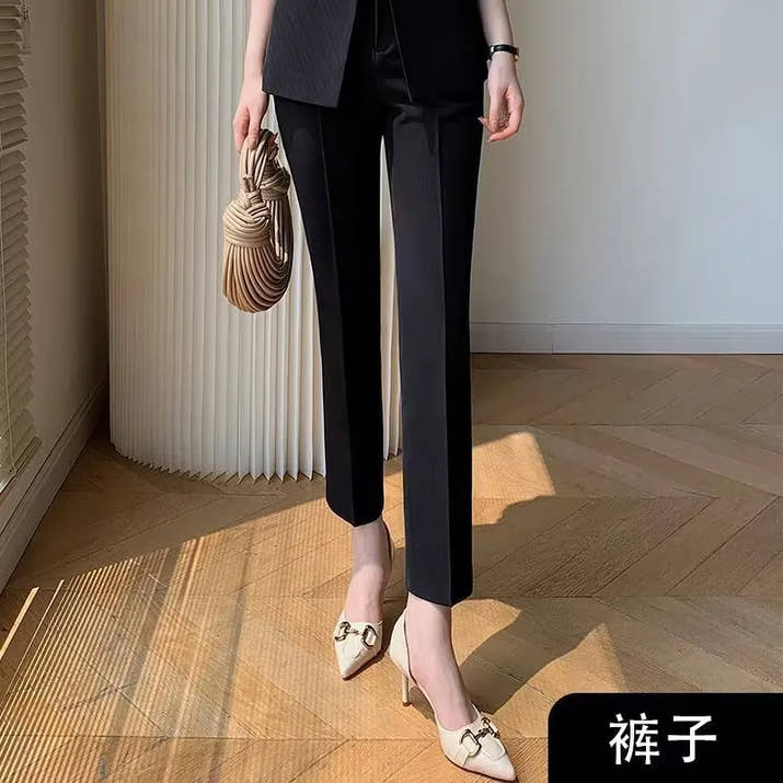 Elegant Red Black Women Pant Suit Office Ladies Female Business Work Wear 2 Piece Set Formal Blazer Jacket And Trouser Women3354
