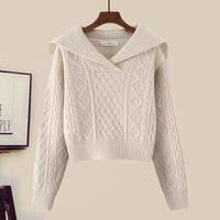 Big Size Women's Autumn Suit New Style Sweater Skirt Two-piece Set Regular Fit Vestidos De Dos Piezas Mujer Elegantes