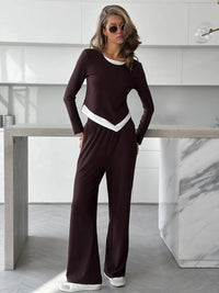 Muzuleva Long Sleeved Long Pants Pajama Set Spring New Comfortable Loose Home Clothes Women's casual Wear Two Piece Pajamas