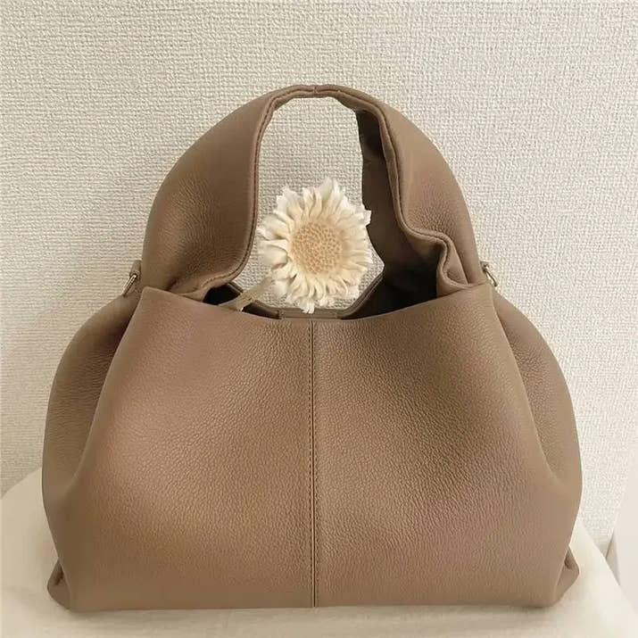 Mini cloud bag, light luxury handheld crossbody bag, women's fashionable dumpling bag, makeup bag, cowhide storage bag