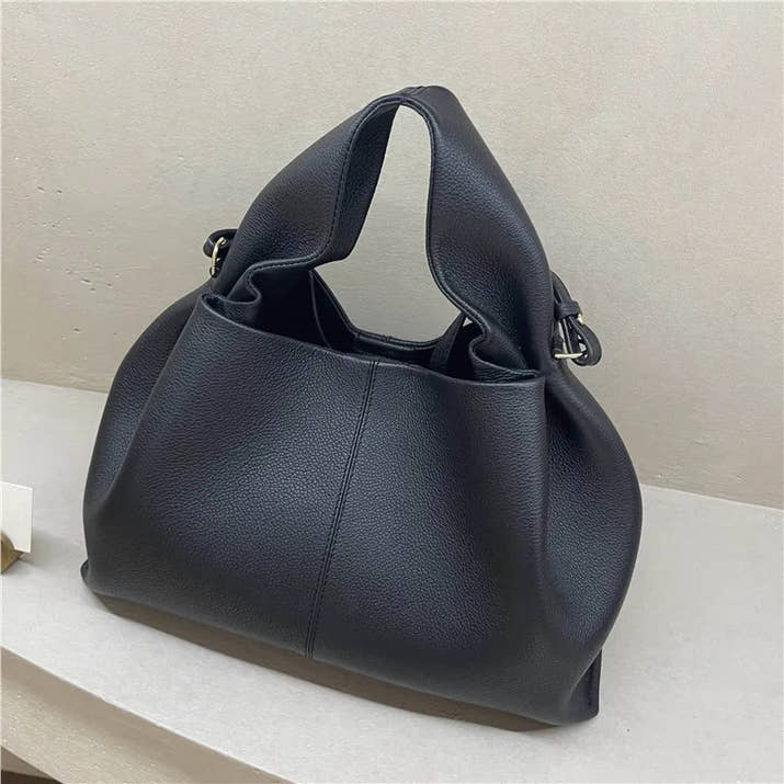 Mini cloud bag, light luxury handheld crossbody bag, women's fashionable dumpling bag, makeup bag, cowhide storage bag