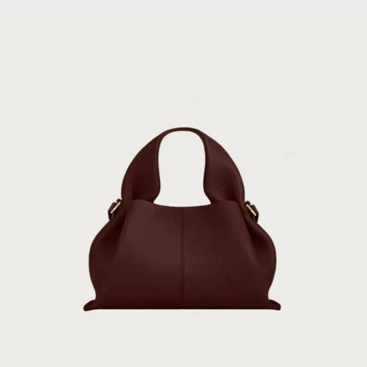 Mini cloud bag, light luxury handheld crossbody bag, women's fashionable dumpling bag, makeup bag, cowhide storage bag