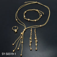 Diana baby Fashion jewelry Dubai 14k Gold Plated Ball Wedding Bride jewelry Sets For Women Necklace Pendant Flower Bracelets