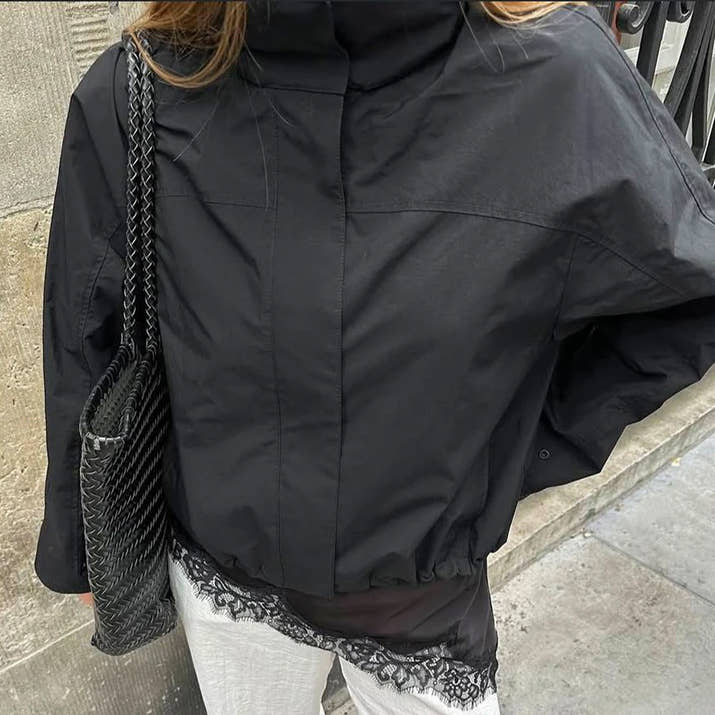 Linad Street Chic White Turtleneck Zipper Jackets Autumn Elegant Long Sleeve Coats For Woman Casual Outerwear Tops Female 2025