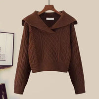 Big Size Women's Autumn Suit New Style Sweater Skirt Two-piece Set Regular Fit Vestidos De Dos Piezas Mujer Elegantes