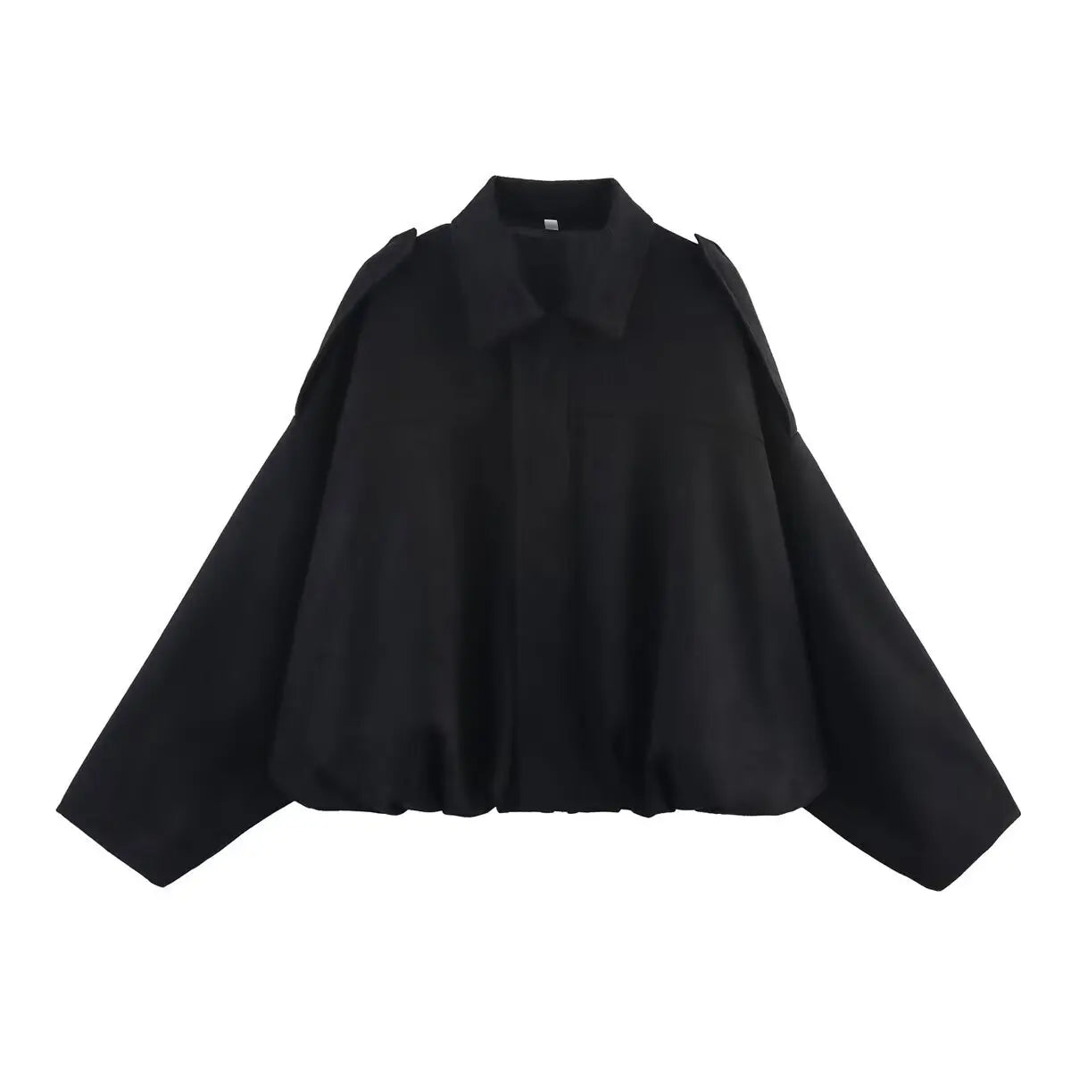 ETJ 2025   new women's suede texture effect Loose version of fashion lapel shoulder bomber jacket