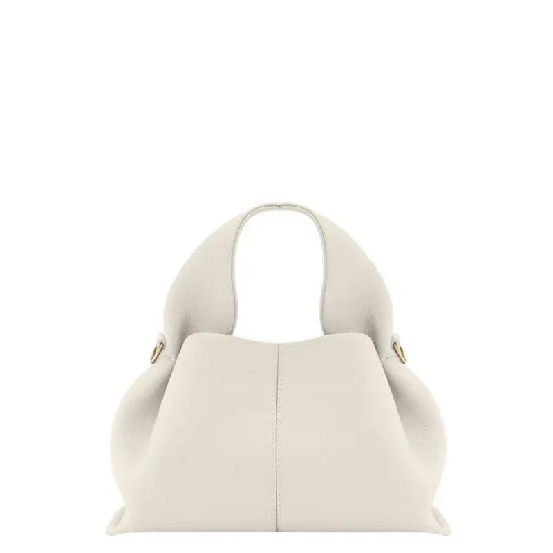 Mini cloud bag, light luxury handheld crossbody bag, women's fashionable dumpling bag, makeup bag, cowhide storage bag
