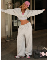 Autumn Women's Tracksuit with Zipper and Trousers Gary Casual Two Piece Set Women Casual Yellow Pant Sports Suit with A Hood