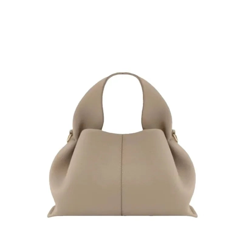 Mini cloud bag, light luxury handheld crossbody bag, women's fashionable dumpling bag, makeup bag, cowhide storage bag