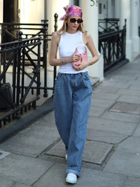 Bornladies Women's New 2025 Autumn Trendy Wide Leg Jeans Loose Straight Leg Floor  Length Retro Cotton Jeans