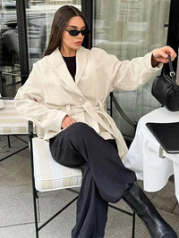 Stand Collar Suede Sashes Jackets Women Vintage Long Sleeves Button Lace Up Slim Coats New Fashion Early Autumn Ladies Outerwear